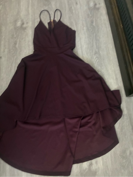 Windsor Dresses & Skirts - Windsor Deep Plum High-Low Spaghetti Strap Dress